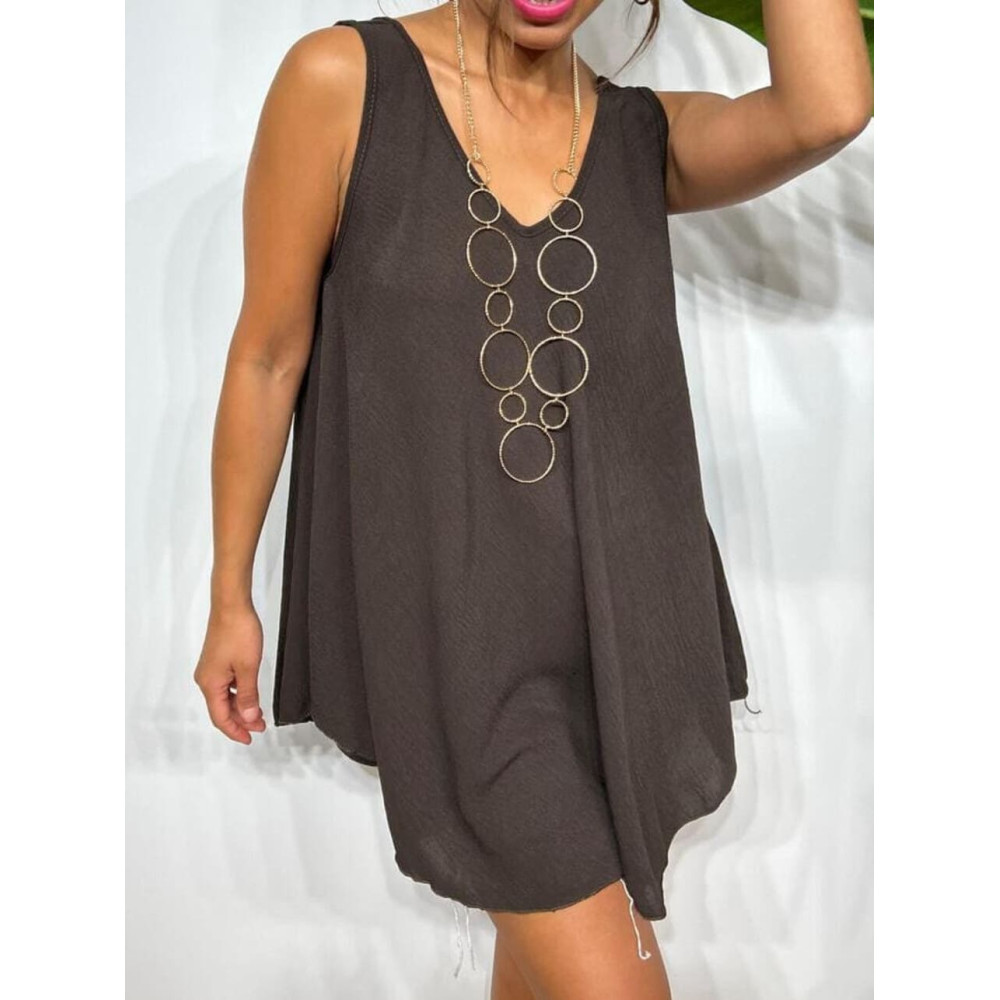Cuerpo Evasé con Collar LAMARKIE Marrón HEVE