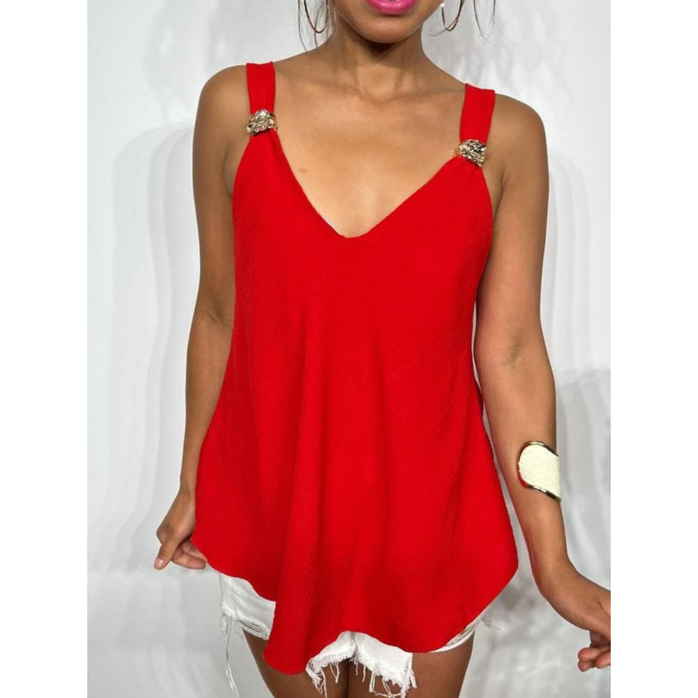 Cuerpo Evasé Broches KESTRY Rojo HEVE Cuerpo Evasé Broches KESTRY Rojo HEVE