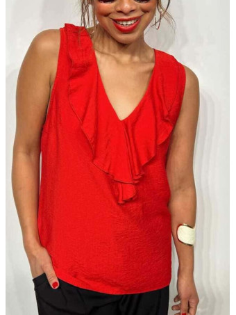 Blusa Volantes DAMALS Rojo HEVE