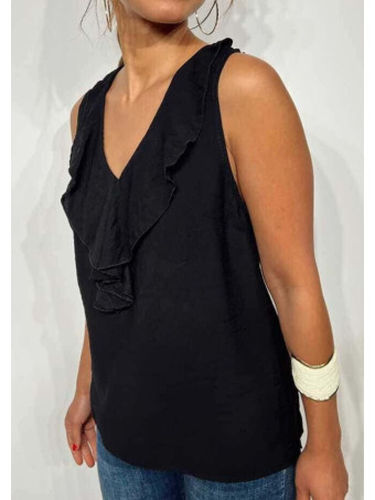 Blusa Volantes DAMALS Negro HEVE