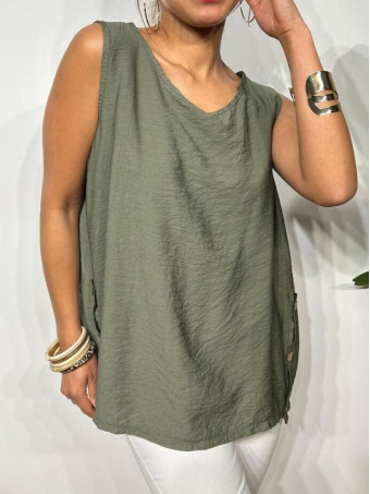 Blusa Botones HASBOO Khaki HEVE
