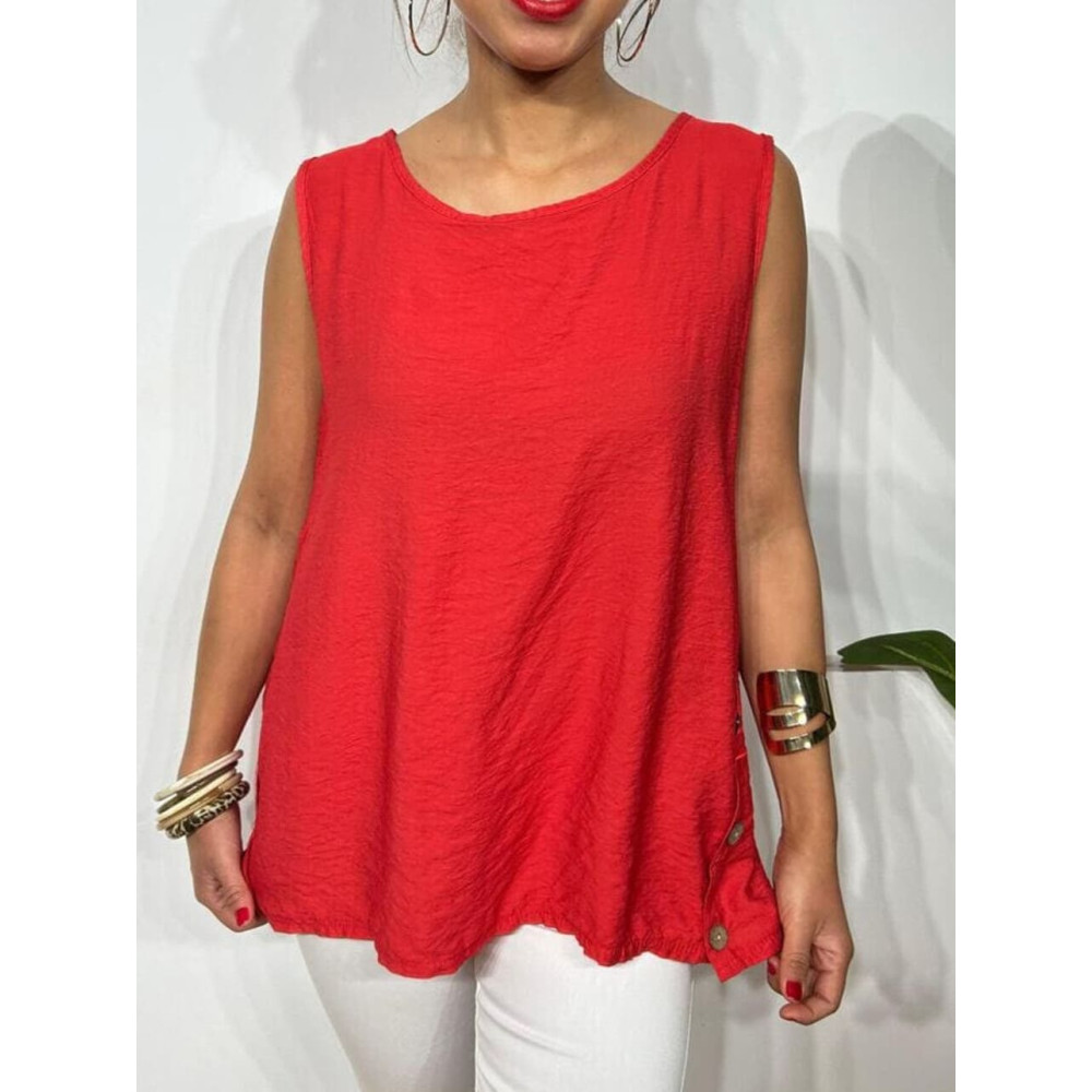 Blusa Botones HASBOO Rojo HEVE Blusa Botones HASBOO Rojo HEVE