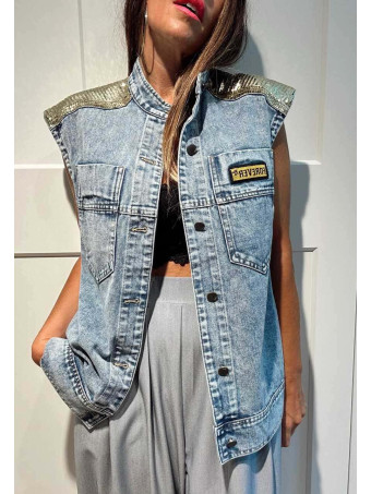Chaleco Vaquero Lentejuelas AUVREL Blue Jean HEVE