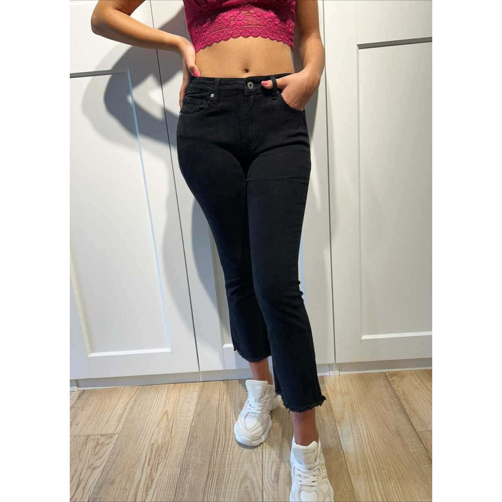 Jeans Mini-Flare Desflecado VAYRO Negro HEVE