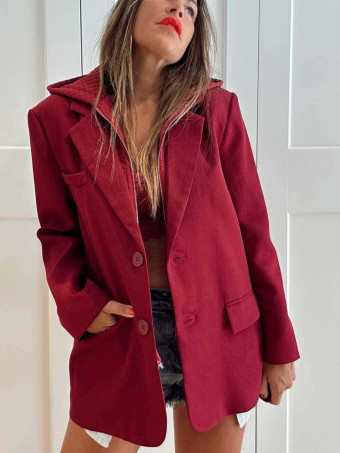 Blazer con Capucha HAREBACK Burdeos HEVE