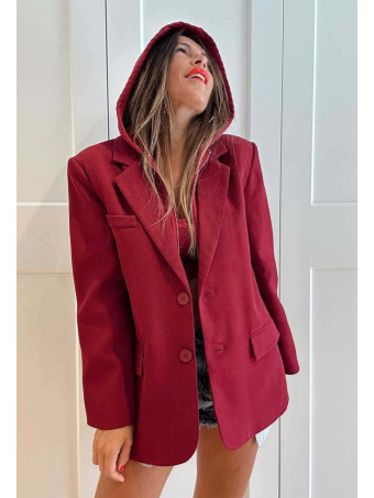 Blazer con Capucha HAREBACK Burdeos HEVE
