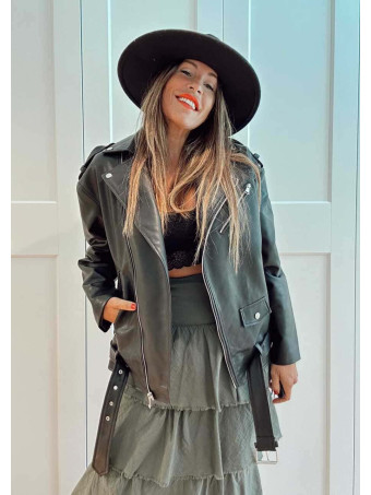 Falda Desflecada Volantes ZYRAEL Verde Militar HEVE