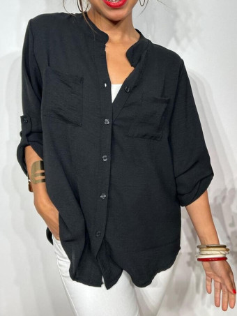 Camisa Fluida FLOSSIE Negro HEVE