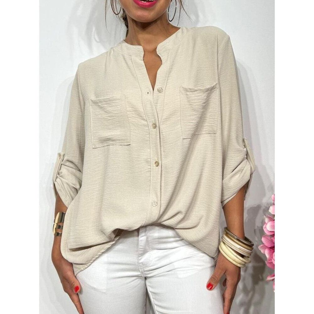 Camisa Fluida FLOSSIE Beige HEVE