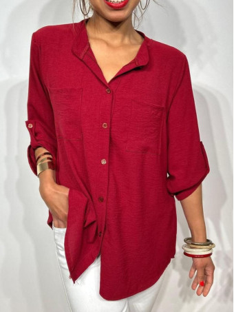 Camisa Fluida FLOSSIE Burdeos HEVE