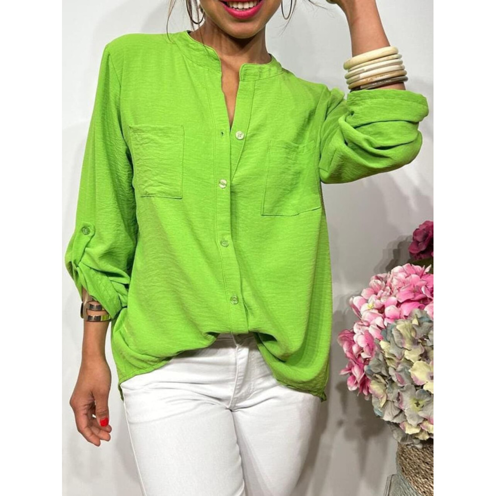 Camisa Fluida FLOSSIE Verde Hierba HEVE
