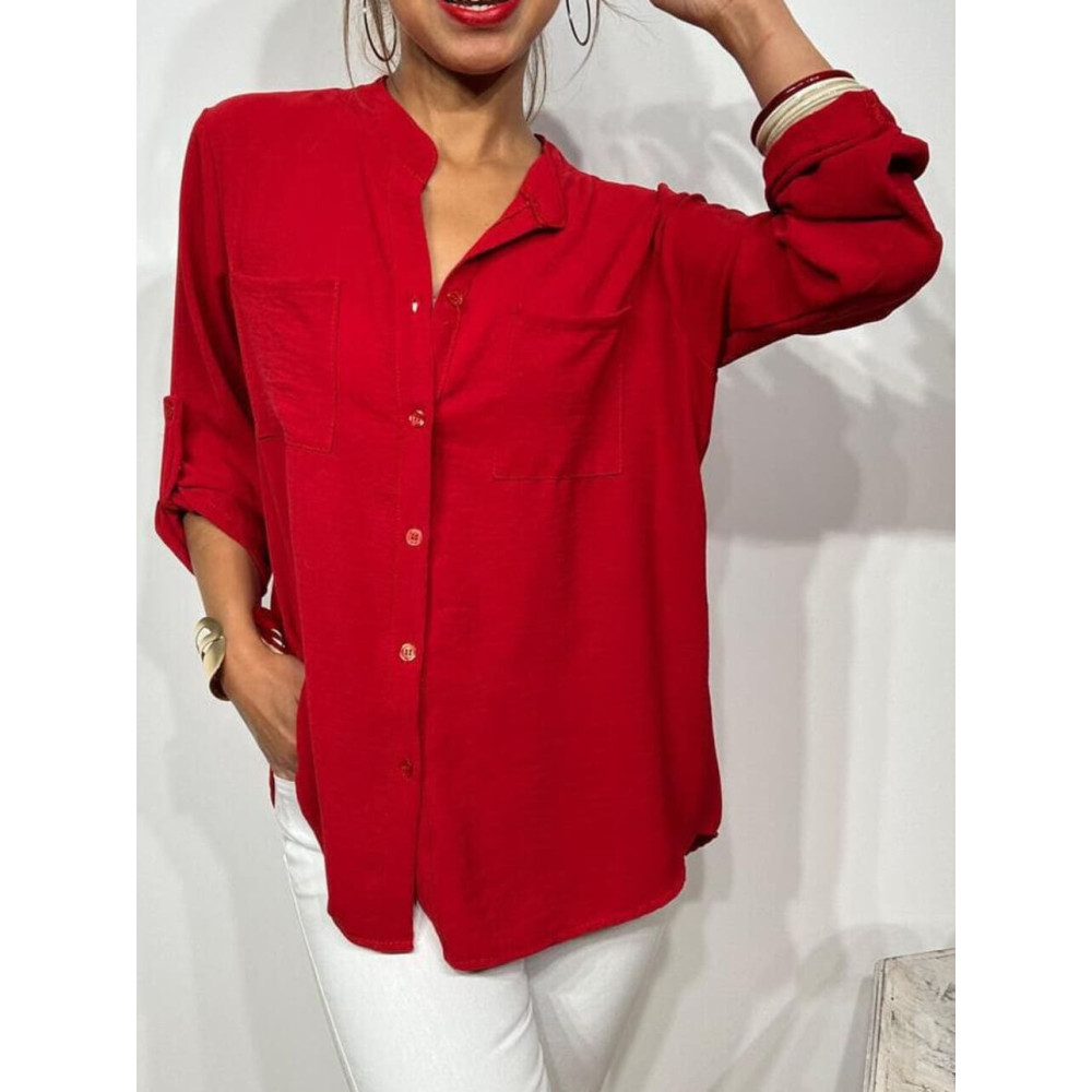 Camisa Fluida FLOSSIE Rojo HEVE