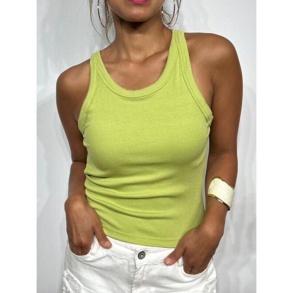 Camiseta Básica con Copas CHEKKO Lima HEVE Camiseta Básica con Copas CHEKKO Lima HEVE