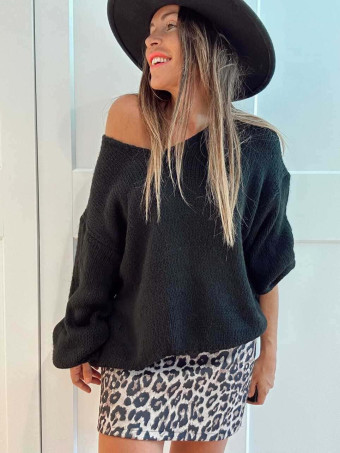 Jersey Escote Pico VINTERA Negro HEVE