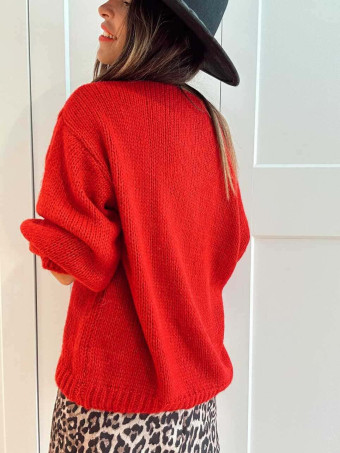 Jersey Escote Pico VINTERA Rojo HEVE