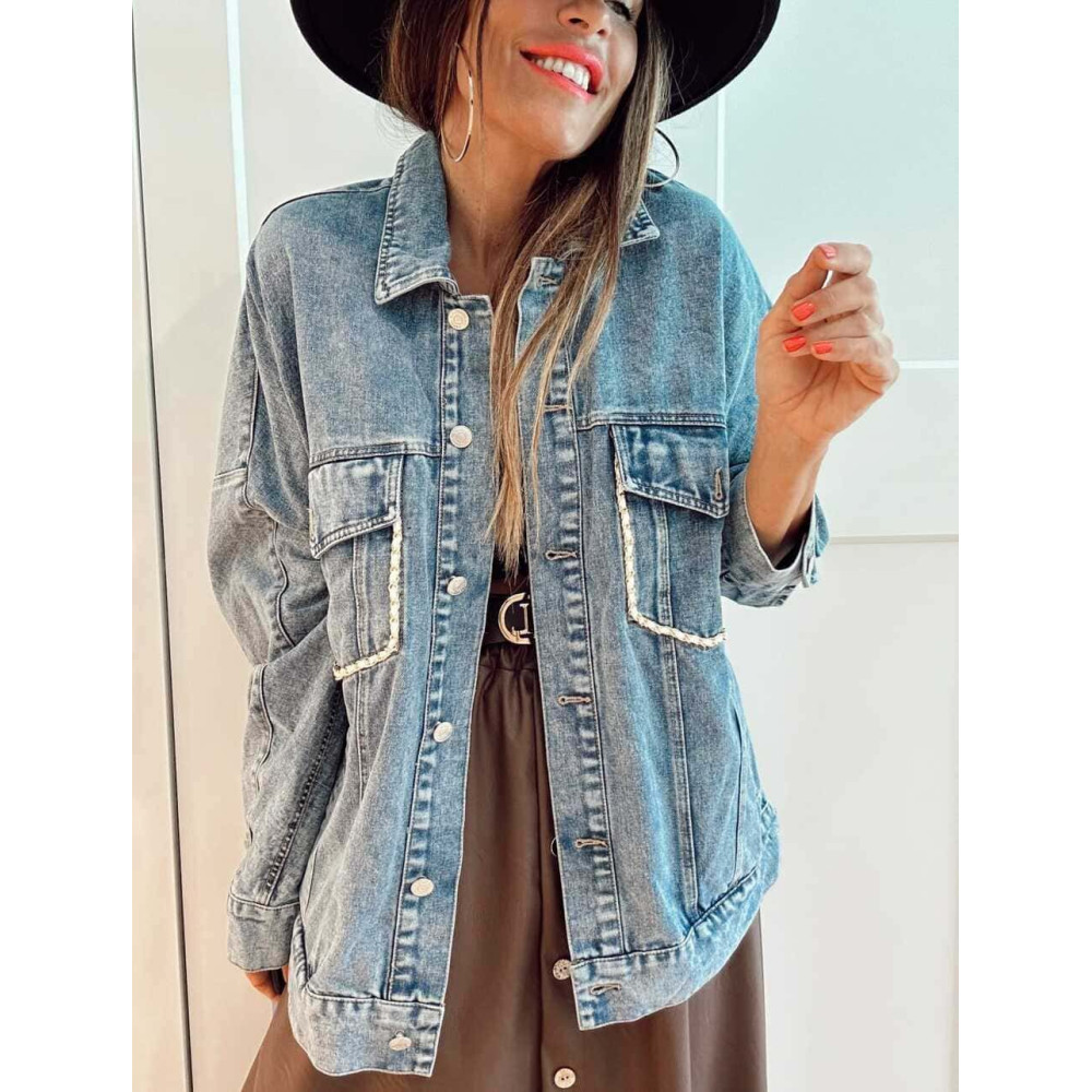 Cazadora Vaquera Oversize DENNISON Blue Jean HEVE Cazadora Vaquera Oversize DENNISON Blue Jean HEVE