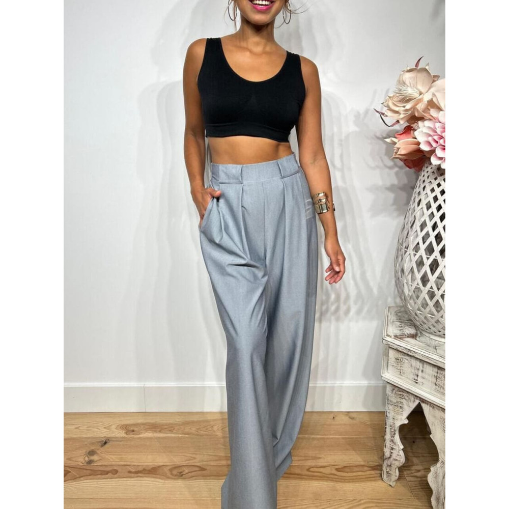 Pantalón Palazzo JEVALE Gris HEVE