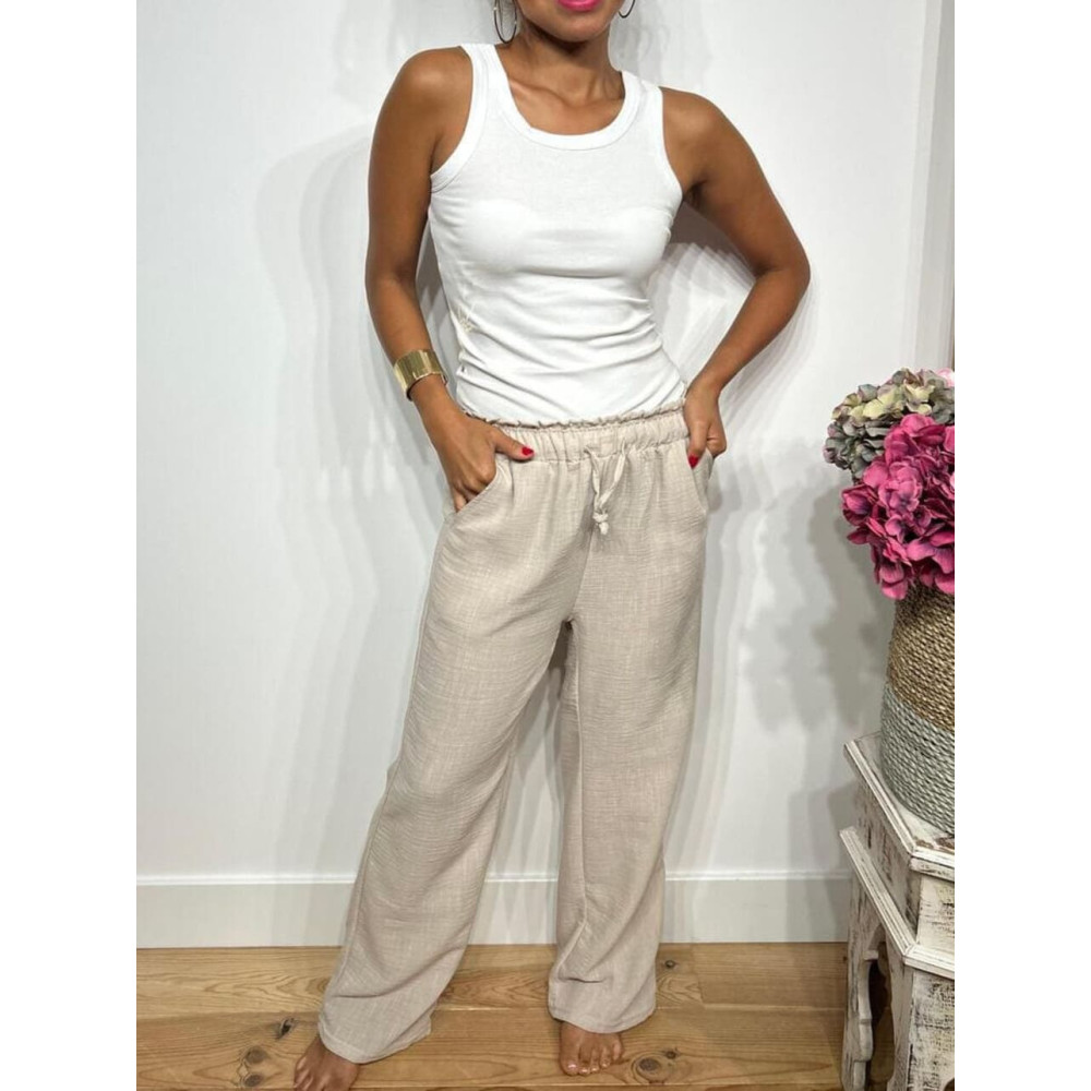 Pantalón Casual Ligero BERAT Beige HEVE