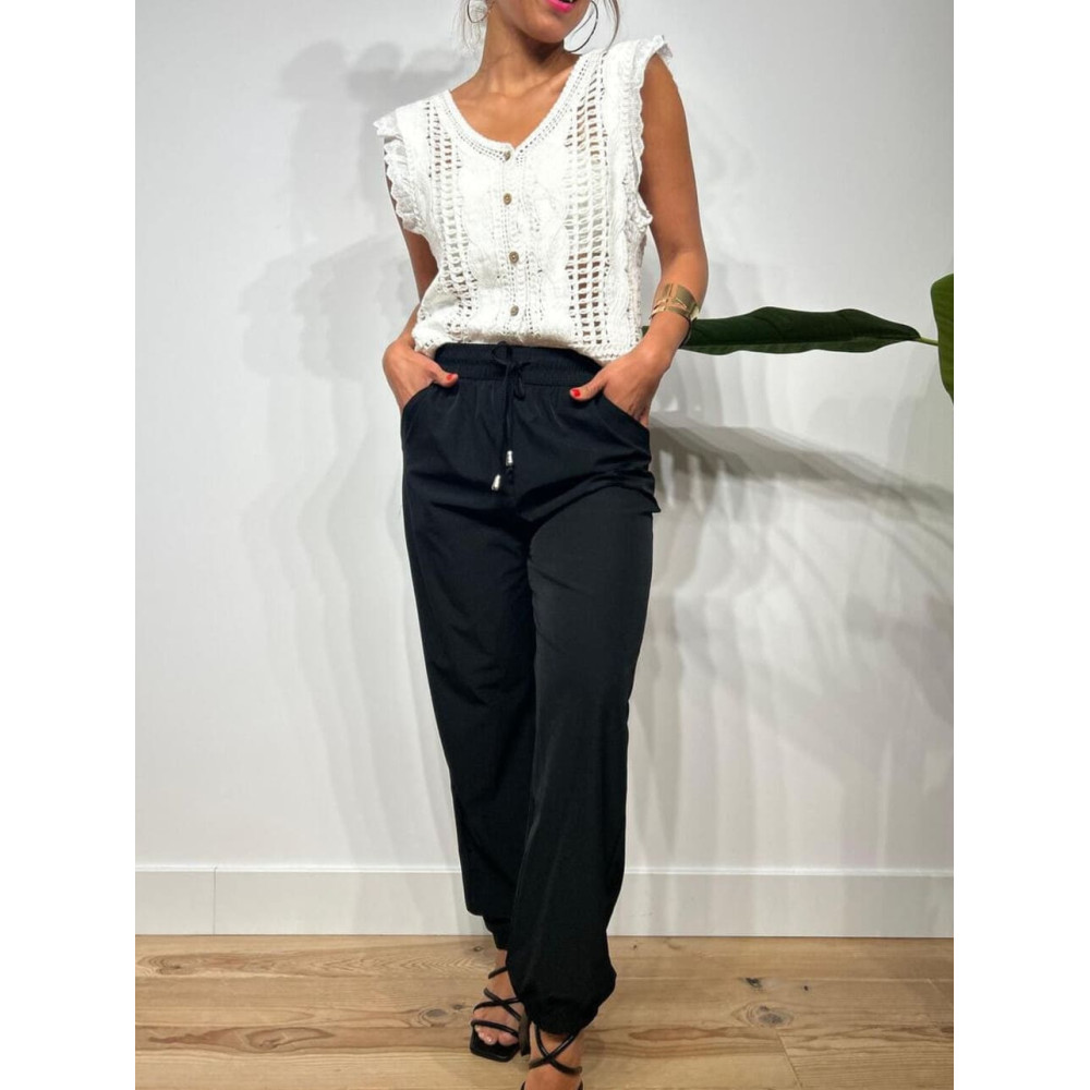 Pantalón Jogger Nylon HANZEL Negro HEVE