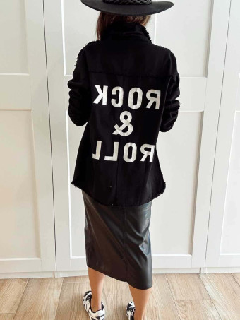 Falda Midi Polipiel NYKARA Negro HEVE