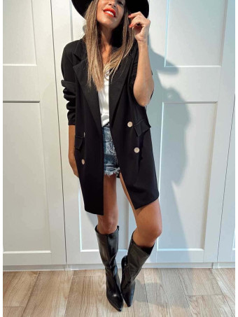 Bota Alta Efecto Piel ROXENNA Negro HEVE