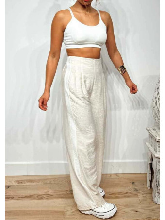 Pantalón Pinzas Franja Lateral FAREWELL Beige