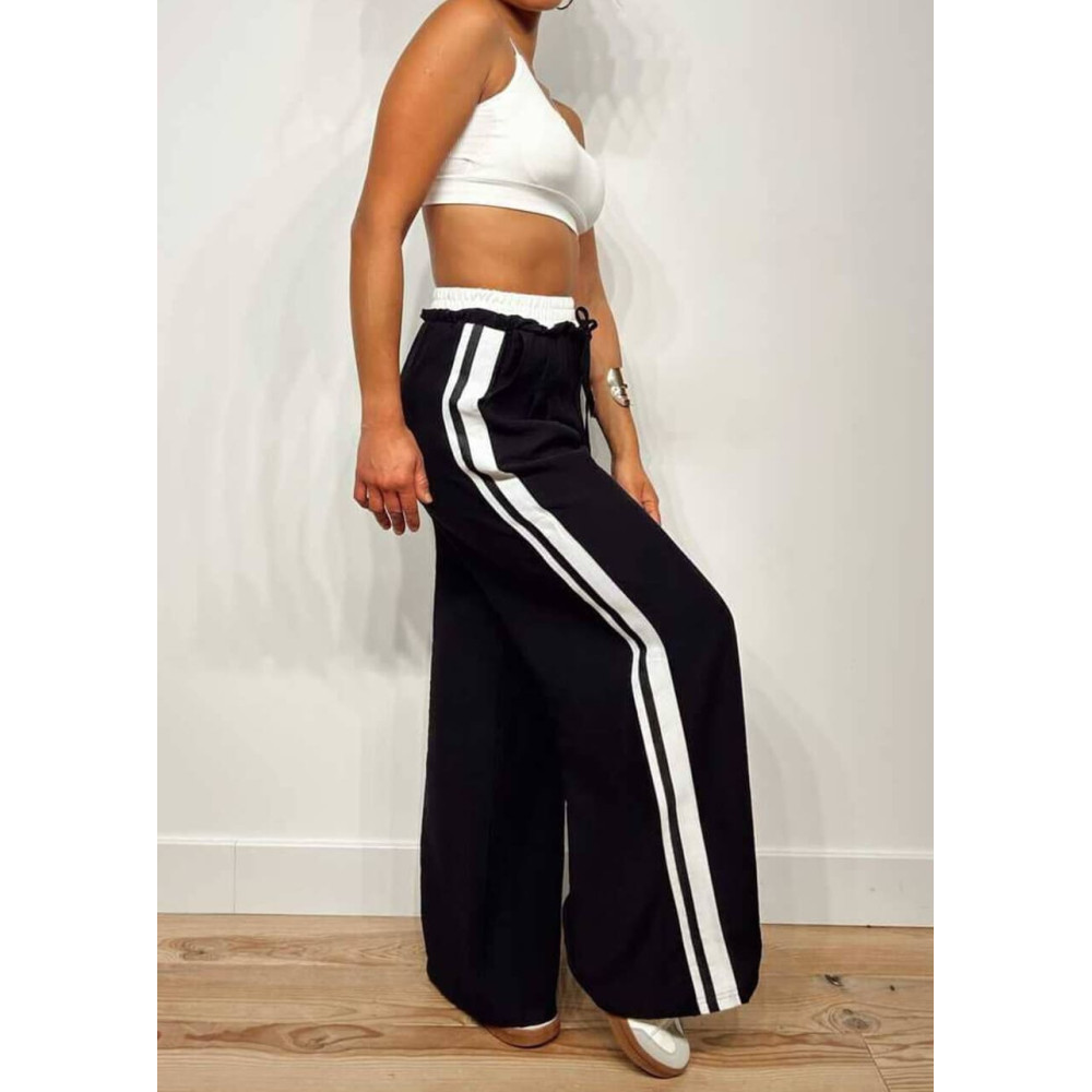 Pantalón Cintura Doble Franja Lateral DAEBACK Negro HEVE