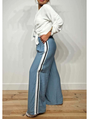 Pantalón Cintura Doble Franja Lateral DAEBACK Azul HEVE