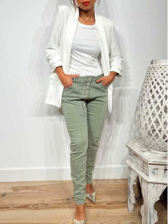 Jeans Baggy Botones ROUTLE Khaki HEVE