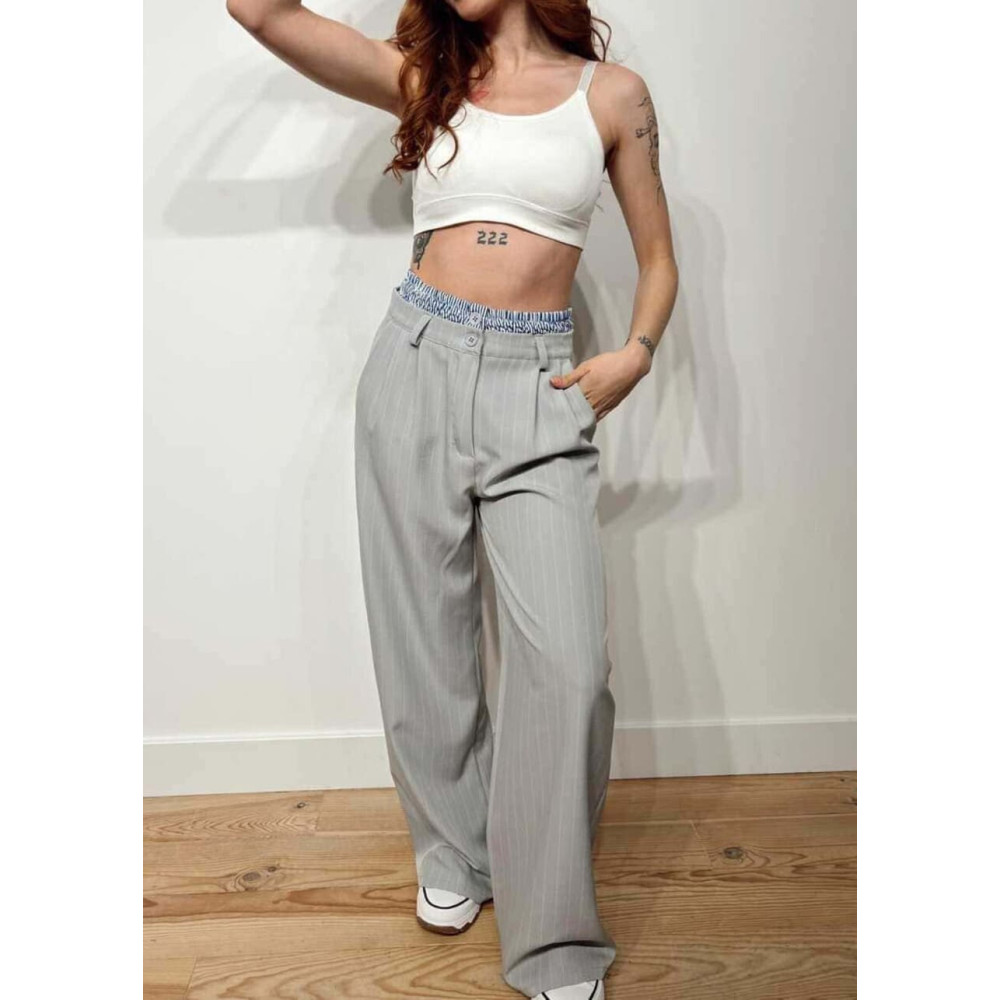 Pantalón Boxer Raya Diplomática Gris HEVE