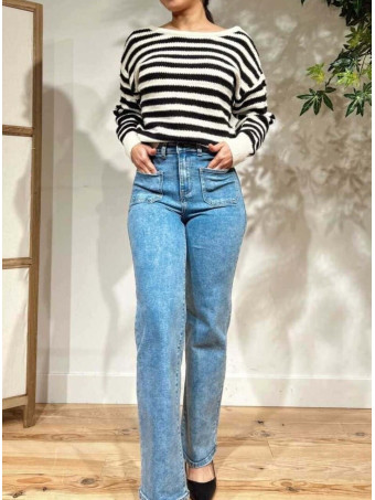 Jeans Straight High Waist BAILEY HEVE
