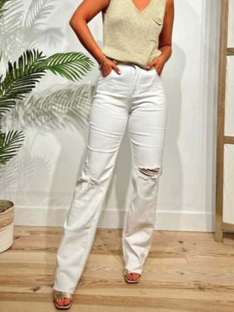 Jeans Ripped JILLSTONE Blanco HEVE
