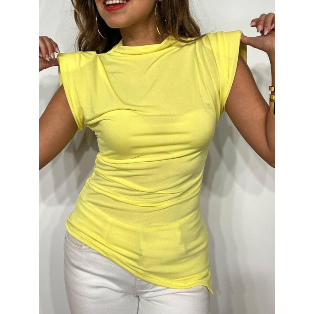 Cuerpo Asimétrico Drapeado CHATTERFLY Amarillo HEVE Cuerpo Asimétrico Drapeado CHATTERFLY Amarillo HEVE