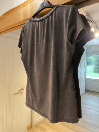 Camiseta Algodón FRENCHIE LOVE Gris HEVE