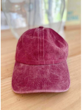 Gorra Efecto Lavado DRAZE Burdeos HEVE