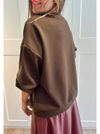 Sudadera Soft Touch ICONIC CLUB Marrón HEVE