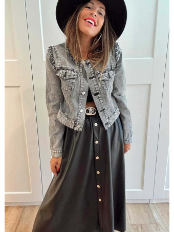 Chanelita Vaquera Cropped MYLENE Gris HEVE