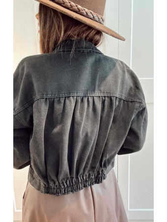 Cazadora Vaquera Cropped ORVIA Negro HEVE