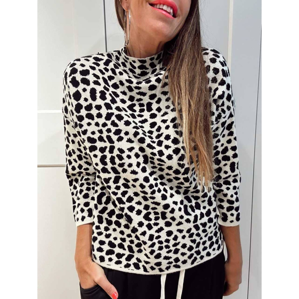 Punto Print Cuello Subido NAWILA Crudo HEVE