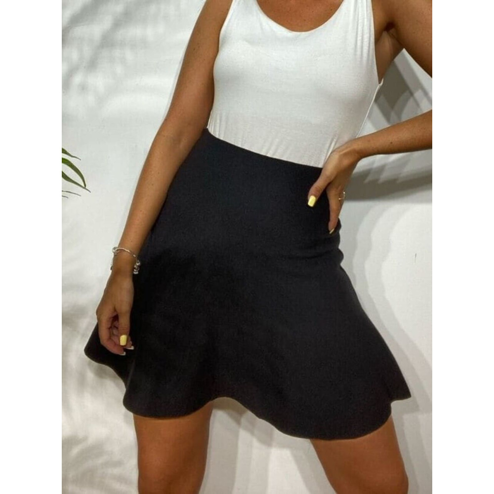 Falda Skater Punto NIBAL Negro HEVE