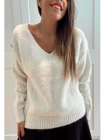 Jersey Maxi-Botones RIMEYA Crudo HEVE