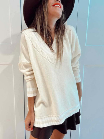 Jersey College Oversize WEXFORD Beige HEVE