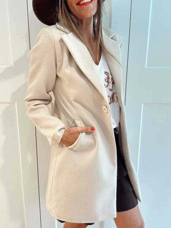 Abrigo Paño FRANCINE Beige HEVE