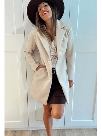 Abrigo Paño FRANCINE Beige HEVE