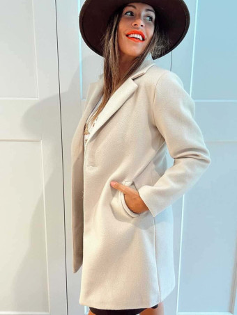 Abrigo Paño FRANCINE Beige HEVE