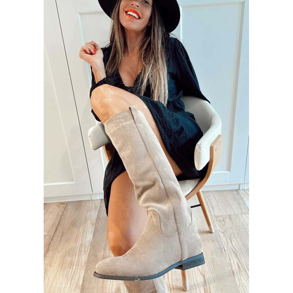 Bota Campera Efecto Ante CAVORY Taupe HEVE