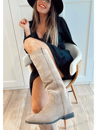 Bota Campera Efecto Ante CAVORY Taupe HEVE