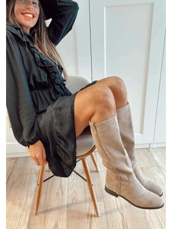 Bota Campera Efecto Ante CAVORY Taupe HEVE