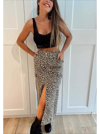 Falda Vaquera Estampado Print VAELA HEVE