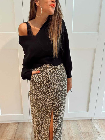 Falda Vaquera Estampado Print VAELA HEVE